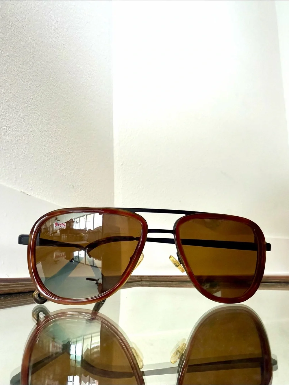 Vuarnet Glacier VL2111 0002 Tortoise Tri-Color Pilot Sunglasses France